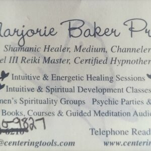 Alternative holistic services business card